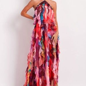 Patbo halter neck long dress Sz 4